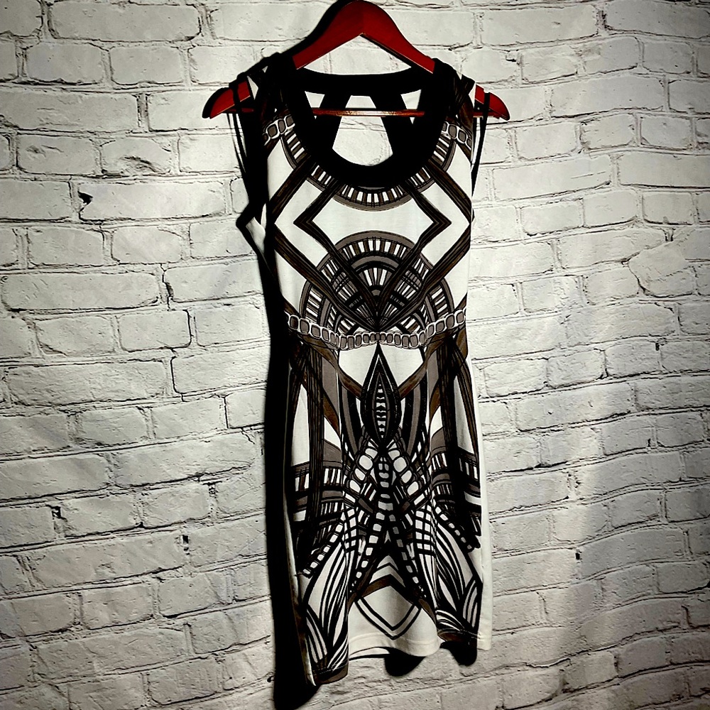 Kardasian Kollection black/white dress sz small